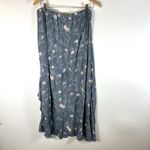 Vanilla Star Jeans NWT Vanilla Star Long Wrap Skort Blue Floral Women's Large Summer Beach Boho Photo 7