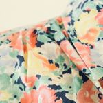 Vintage 80s Devon Floral Button Up Shirt Tie Long Sleeve Multi Size 12 Photo 4