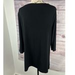 Chico's  1 Tunic Top Womens M 8 Scoop Neck Long Sleeve Colorblock Stretch Photo 3