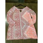 Yoana Baraschi Anthropologie Yoana Barschi key hole long sleeve paisley pink sheath mini dress Photo 4