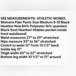 Athletic Works Womens Flair Pants Size Medium 8-10 Black Heather Athlesure New Photo 9