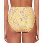 Sanctuary High Waisted Yellow Paisley Bikini Swim Bottom Size S Photo 6