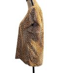 SheIn short scalloped sleeve Cheetah print lightweight flowy blouse Photo 2