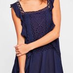 Free People One Priscilla Navy Blue Sleeveless Mini Dress Size Small Photo 0