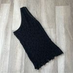 Garage Lace Tank Top One Shoulder Sheer Black (small) y2k whimsygoth witchy lace Photo 0