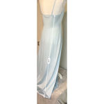 Vintage Old Hollywood Icy Baby Blue Lace Gown S Photo 7