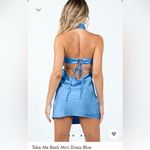Princess Polly  Take Me Back Blue Mini Halter Dress Photo 2