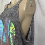 Victoria’s Secret PINK Gray Slouchy Sheer Tank Top Sweater Sequin Heart Size M Size M Photo 4