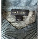 Studio Park X Courtney Khondabi Heart Sweater Blue Small Valentine Winter Photo 6