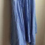Ivy & Blue Striped Button Front Collared Shirt Dress (Sz 14) Blue & White Cotton Photo 6