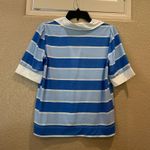 Jane and Delancey NWT  Blue and White Striped Polo Shirt Photo 4