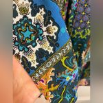 Fig & Flower / Figueroa & Flower Turquoise Boho Aztec Detailed Blouse Size Med Photo 6