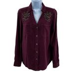 Buckle Rock & Republic Beaded Long Sleeve Button Up Shirt Photo 0