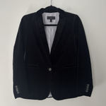 J.Crew ‎ Parke Blazer Black Velvet Size 2 G91091 Holiday Winter Photo 0
