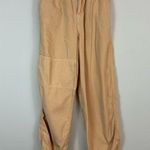 Topshop  | Peach Colored Canvas Elastic Waist Cargo Style Joggers Size 4 Photo 0