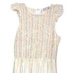English Factory Smocked Flutter Cap Sleeve Stripes Dress Photo 3