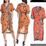 Diane Von Furstenberg Echo Floral Crepe de Chine Wrap Midi Dress Photo 1