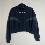 Nike Air | Women’s Black Mock Women Cropped Fleece Crew Size Large Photo 1