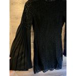 Iris  Black Dress size Small Cocktail Long bell Sleeves Short Lace Elegant Party Photo 1