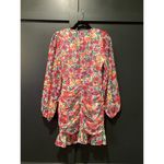 Showpo Can I Be Your Honey Dress in Packed Floral faux wrap ruffle multicolor 4 Pink Photo 2