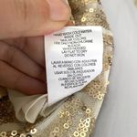 Speechless NEW Gold Geometric Sequin Chiffon Sleeveless Mini Dress in Ivory Photo 8