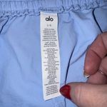 Alo Yoga  Alumni Athletic Shorts Women's L Seashell Blue Lightweight Drawstring Photo 7