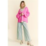 Davi & Dani nwt Side Slit Open Front Long Sleeve Cardigan Photo 7