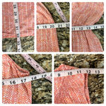 Loft Ann Taylor Coral Chevron Semi Sheer Blouson Mini Dress Beachy Boho Mature M Photo 4