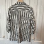 Cato  White And Black Stripe Longline Blazer Size Medium Photo 1