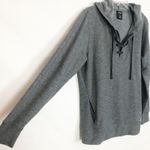 Reebok  Lace Up Gray Hoodie Size Large Photo 1