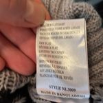 QED London Gray & Back Animal Print Long Sleeve Women’s Scoop Neck Knit Sweater Photo 5