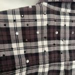 Victoria's Secret Y2K  PINK Rhinestone Flannel Women Top Sz M Festival Grunge Stud Photo 11