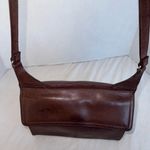 Fossil Vintage  Sasha Dark Brown Leather Crossbody Saddle Bag Double Sided Purse Photo 12
