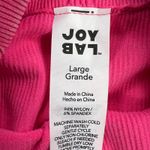 Joy Lab High Rise Seamless Ribbed Knit 7/8 Leggings Hot Pink NEW Size L Photo 7