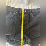 Levi's  Premium Shorts Womens Black Denim Cut Off Pockets Flat Front Button Fly Photo 7