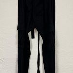 Ulla Johnson  Black Crepe Cargo Dropped Waist Jogger Sweatpants Womens 2 Goth Photo 7