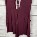 Kendall + Kylie Burgundy Tie Front Open Back Romper Jumpsuit Shorts Size Small Photo 0