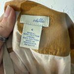 Anthropologie ‎ Odille Tan Brown Leaf Print A-Line Midi Skirt Earth Tones Casual Photo 8