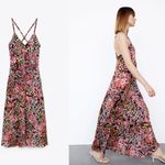 ZARA NWT  Printed Cross Back Floral Maxi Dress XS 4886/240 Photo 3