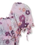 For Love & Lemons Magnolia Mini Dress Pink Floral Cottagecore Milkmaid Ruffle S Photo 3