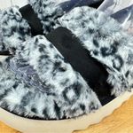 Koolaburra by Ugg Fuzz’d Out Faux Fur Sandals Black Grey 9 Cheetah Slingback Gray Photo 6
