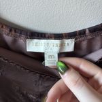 Thirty Thirty Mesh Floral Lace Top Brown Size M Photo 2