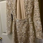 Venus White And Gold Lace Dress Photo 1