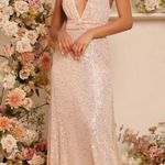 NEW Plunging Neck Criss Cross Sequin’s Dress Size XS Photo 0