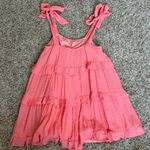 Coral Mini Ruffle Dress Size S! Pink Photo 2