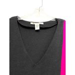 Diane Von Furstenberg Diane‎ Von Furstenberg Colorblock Wool Pencil Mini Dress Size 8 Pink Grey V-Neck Photo 2
