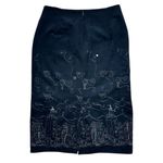 Renfrew Black City Skyline Embroidered Pencil Skirt Womens 8 Photo 6