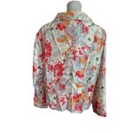 Iman Womens Blazer Jacket Size 2XL Pink Cream Floral Long Sleeve Lined READ Photo 2