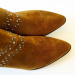 Lucky Brand  Brown Suede Studded Ankle‎ Boot Latinia Size 9.5 Coastal Cowgirl Photo 5