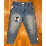 We The Free Down to Earth Patchwork High Rise Mom Jeans Size 28 GUC Photo 1